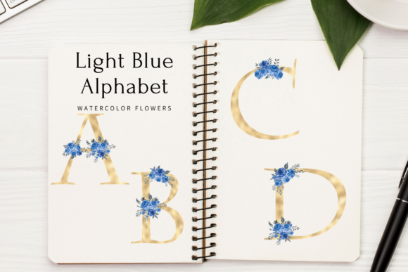 Blue Blush Florals Alphabet: A Practical Guide to Using Digital Floral Lettering