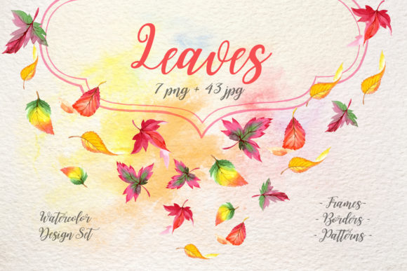Cool Autumn Leaves Watercolor Set for Creative Projects