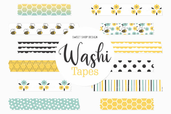 Digital Washi Tape Bumble Bees: Elevating Modern Creative Projects