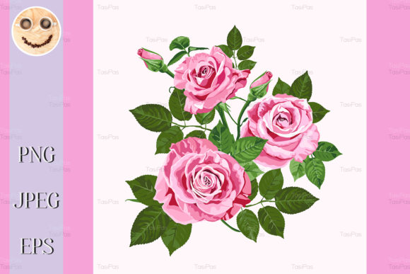 Elevating Visual Communication with Pink Roses Bouquet Isolated on the White