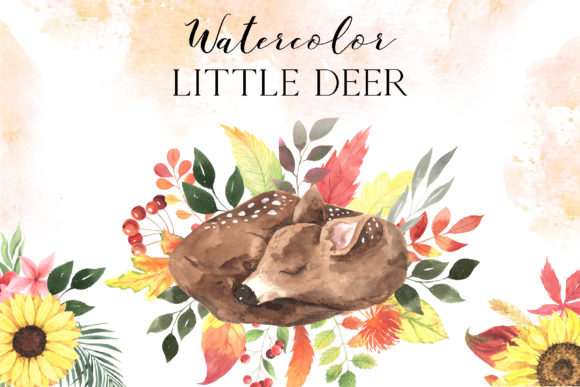 Embracing Autumn Whimsy: A Guide to Watercolor Baby Deer and Florals Clipart