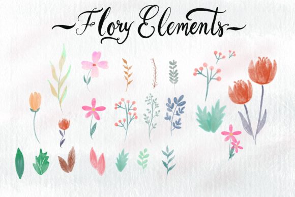 Flower Elements: Strategic Application of Hand-Painted Watercolor Assets in Visual Communication