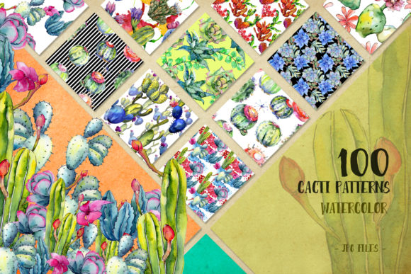 Watercolor 100 Cacti Patterns Set: A Comprehensive Guide for Creative Projects