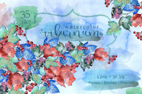 Watercolor Viburnum PNG Leaves Set: A Guide to Botanical Digital Assets